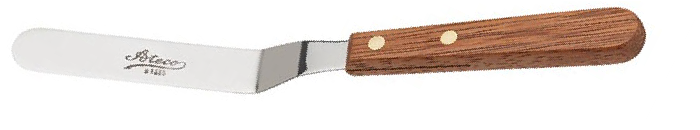 Ateco Icing Offset Spatula 4.5 - Wood Handle – The Seasoned Gourmet