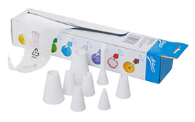 Ateco Universal Pastry Coupler and Cap Set | 7 Piece Set | Works with 250  Ateco decorating Tubes plus tips from other brands